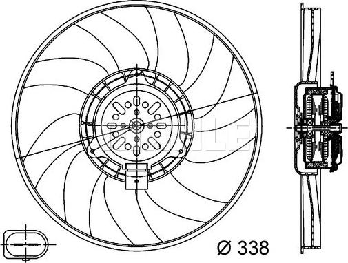 MAHLE CFF 313 000S - Fan, radiator www.autospares.lv