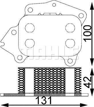 MAHLE CLC 194 000S - Eļļas radiators, Motoreļļa autospares.lv