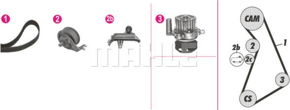 MAHLE CPK 91 000P - Ūdenssūknis + Zobsiksnas komplekts autospares.lv