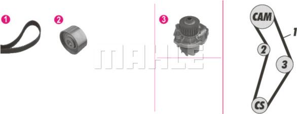 MAHLE CPK 114 000P - Ūdenssūknis + Zobsiksnas komplekts autospares.lv