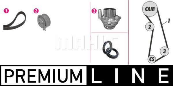 MAHLE CPK 12 000P - Водяной насос + комплект зубчатого ремня ГРМ www.autospares.lv