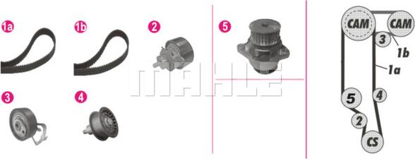 MAHLE CPK 121 000P - Ūdenssūknis + Zobsiksnas komplekts www.autospares.lv