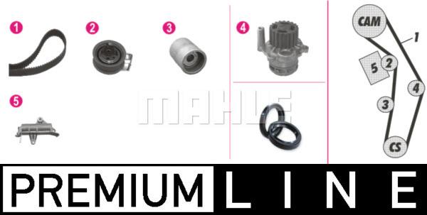 MAHLE CPK 74 000P - Ūdenssūknis + Zobsiksnas komplekts www.autospares.lv