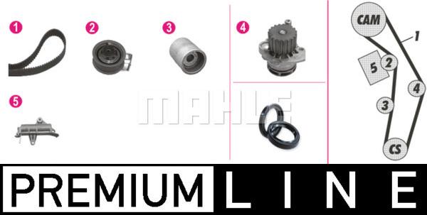 MAHLE CPK 76 000P - Водяной насос + комплект зубчатого ремня ГРМ www.autospares.lv