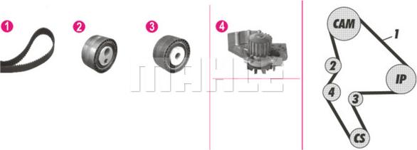 MAHLE CPK 78 000P - Ūdenssūknis + Zobsiksnas komplekts www.autospares.lv