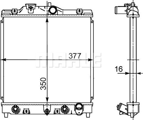 MAHLE CR 611 000S - Радиатор, охлаждение двигателя www.autospares.lv