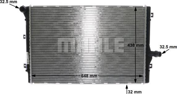 MAHLE CR 1539 001S - Radiators, Motora dzesēšanas sistēma www.autospares.lv