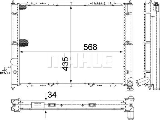 MAHLE CR 361 000S - Radiators, Motora dzesēšanas sistēma www.autospares.lv