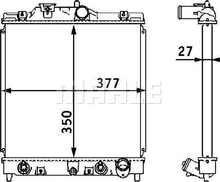 MAHLE CR 203 000S - Радиатор, охлаждение двигателя www.autospares.lv