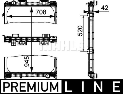 MAHLE CR 707 000P - Radiators, Motora dzesēšanas sistēma www.autospares.lv