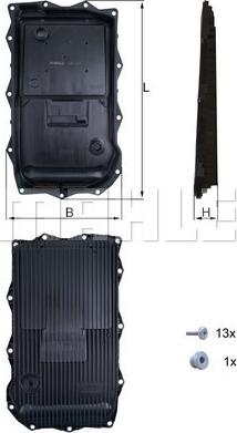 MAHLE HX 184 KIT - Масляный поддон, автоматическая коробка передач www.autospares.lv