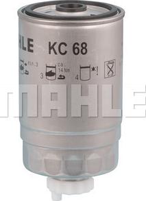 MAHLE KC 68 - Топливный фильтр www.autospares.lv