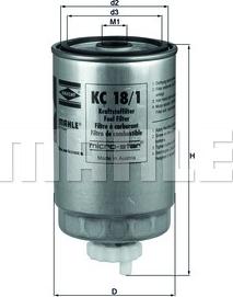 MAHLE KC 18/1 - Fuel filter www.autospares.lv