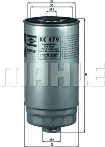 MAHLE KC 179 - Degvielas filtrs www.autospares.lv