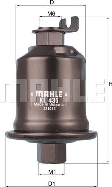 MAHLE KL 436 - Топливный фильтр www.autospares.lv