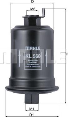 MAHLE KL 560 - Топливный фильтр www.autospares.lv