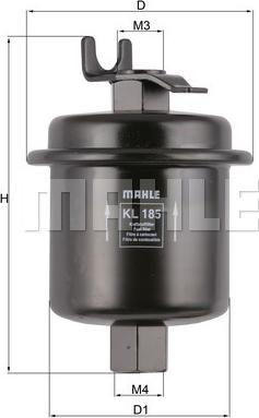 MAHLE KL 185 - Топливный фильтр www.autospares.lv