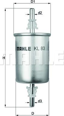 MAHLE KL 83 - Degvielas filtrs www.autospares.lv