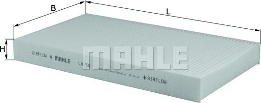 MAHLE LA 56 - Filtrs, Salona telpas gaiss www.autospares.lv