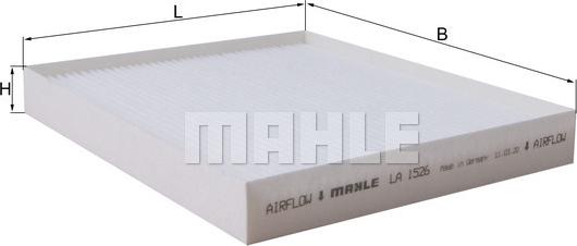 MAHLE LA 1526 - Filtrs, Salona telpas gaiss www.autospares.lv