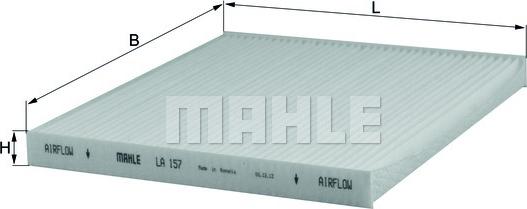 MAHLE LA 157 - Filtrs, Salona telpas gaiss www.autospares.lv