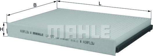 MAHLE LA 877 - Filter, interior air www.autospares.lv