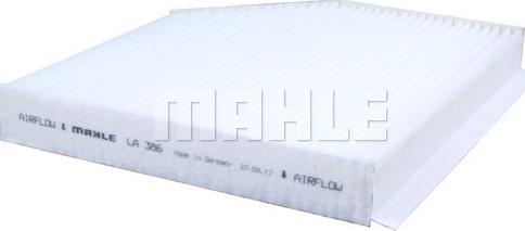 MAHLE LA 386 - Filter, interior air www.autospares.lv