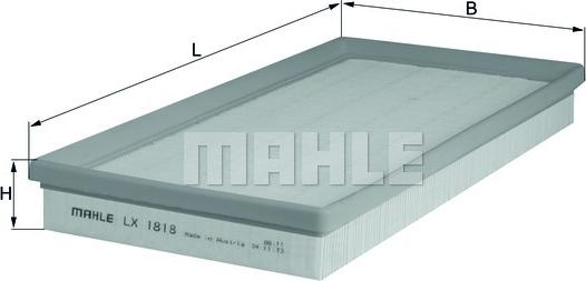 MAHLE LX 1818 - Gaisa filtrs www.autospares.lv