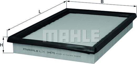 MAHLE LX 3475 - Gaisa filtrs www.autospares.lv