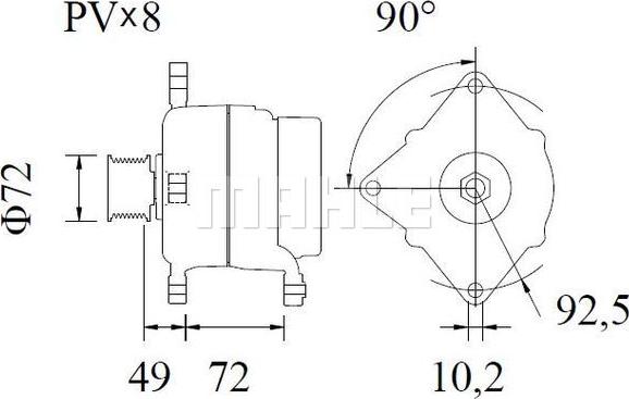 MAHLE MG 952 - Ģenerators www.autospares.lv