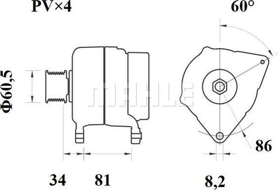 MAHLE MG 454 - Ģenerators autospares.lv