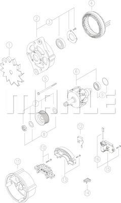 MAHLE MG 45 - Alternator www.autospares.lv