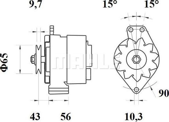 MAHLE MG 45 - Alternator www.autospares.lv