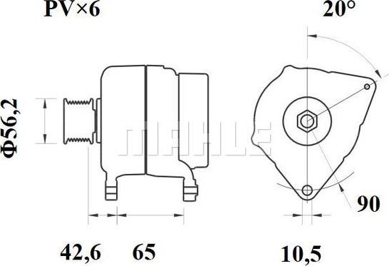 MAHLE MG 408 - Ģenerators autospares.lv