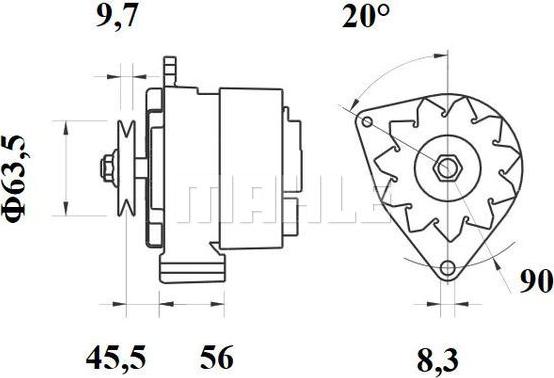 MAHLE MG 598 - Генератор www.autospares.lv