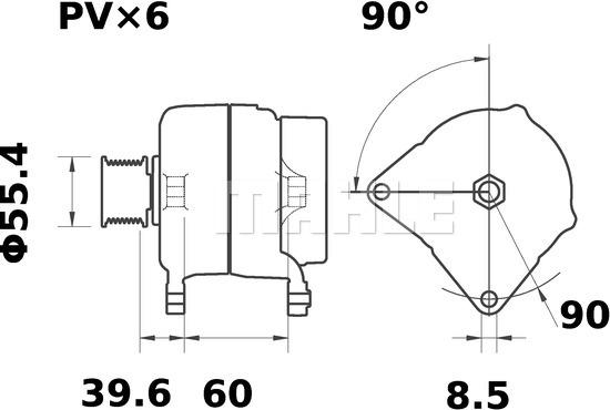 MAHLE MG 576 - Ģenerators autospares.lv