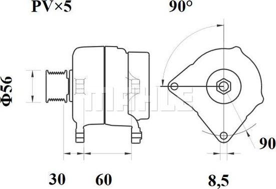 MAHLE MG 602 - Ģenerators autospares.lv