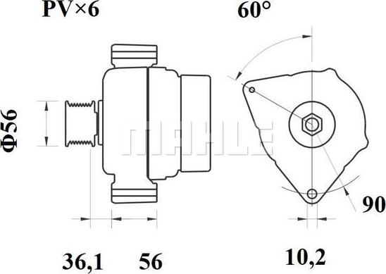 MAHLE MG 157 - Генератор www.autospares.lv