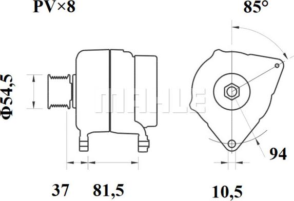 MAHLE MG 810 - Генератор www.autospares.lv