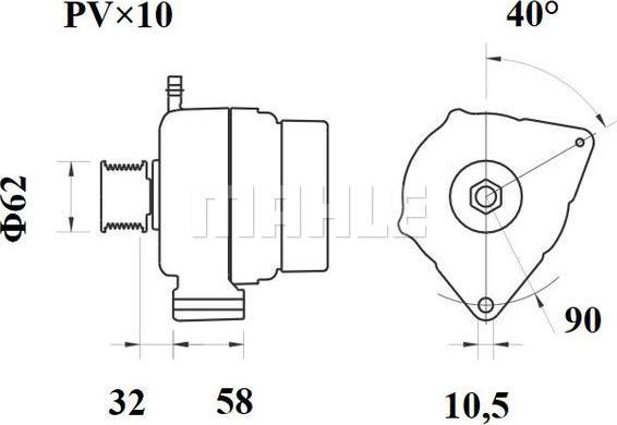 MAHLE MG 883 - Генератор www.autospares.lv