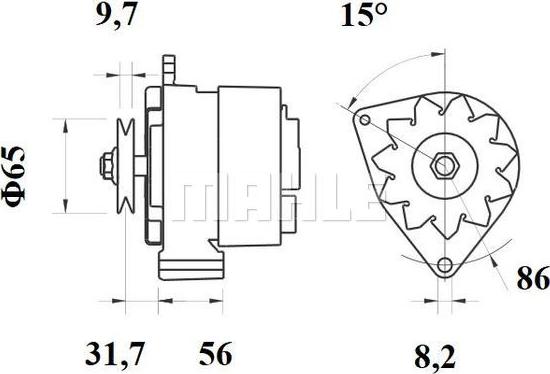 MAHLE MG 347 - Ģenerators autospares.lv