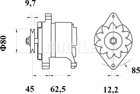 MAHLE MG 369 - Генератор www.autospares.lv