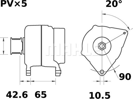 MAHLE MG 256 - Ģenerators autospares.lv