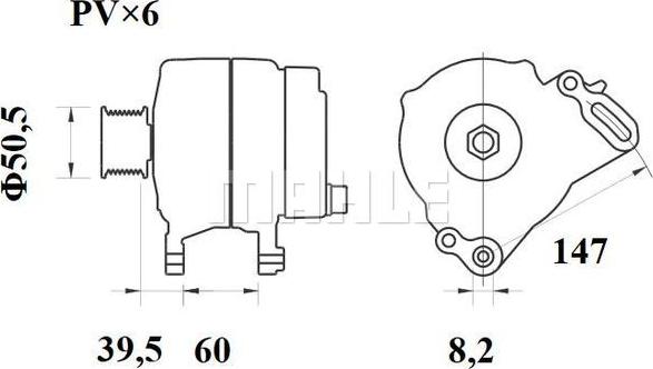 MAHLE MG 252 - Alternator www.autospares.lv