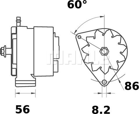 MAHLE MG 626 - Ģenerators autospares.lv