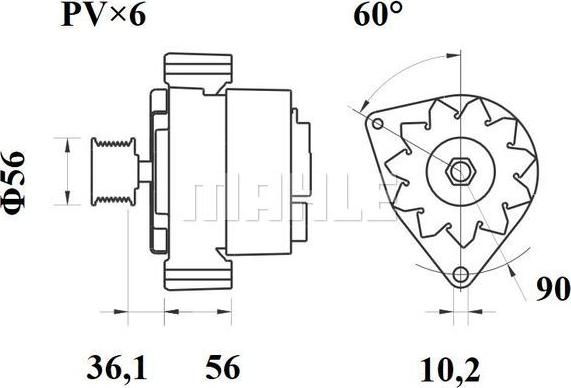 MAHLE MG 22 - Генератор www.autospares.lv