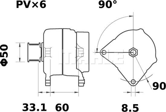 MAHLE MG 7 - Ģenerators autospares.lv