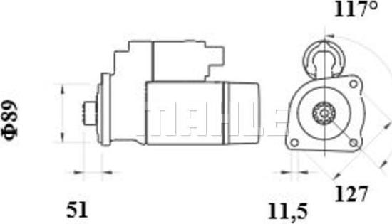 MAHLE MS 948 - Starteris autospares.lv