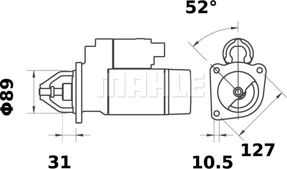 MAHLE MS 446 - Starter www.autospares.lv