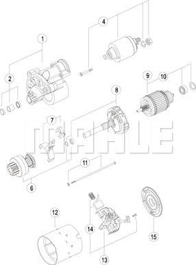 MAHLE MS 455 - Стартер www.autospares.lv